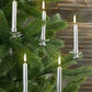 BRUBAKER Tree Candles - Pack of 20 - Silver - 3.75 x 0.5 Inches (9.5 x 1.27cm) - Pyramids & Chimes - Made in Europe