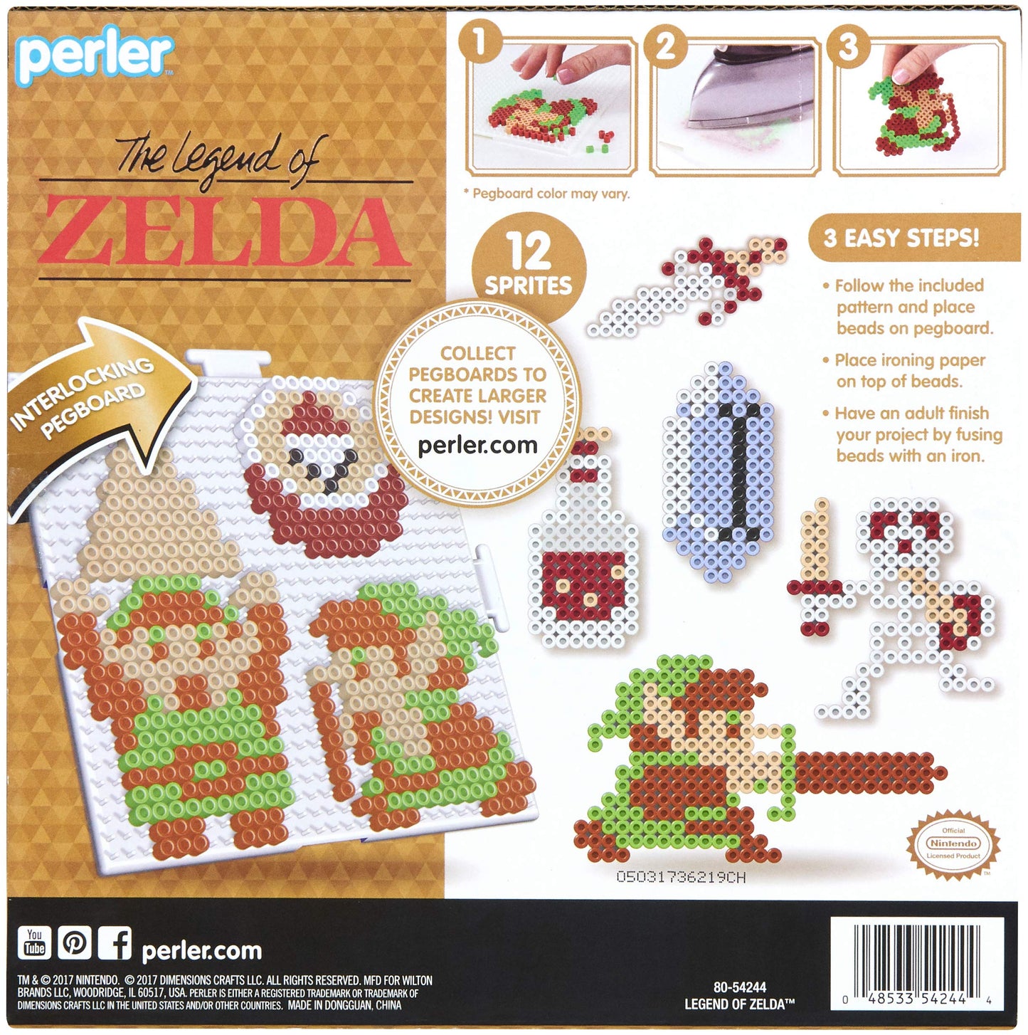 Perler Beads Link Legend of Zelda Fused Bead Kit, 2002pc., Small