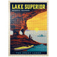 Mypuzzle Great Lakes: Lake Superior, Vintage Poster - Premium 500 Piece Jigsaw Puzzle For Adults