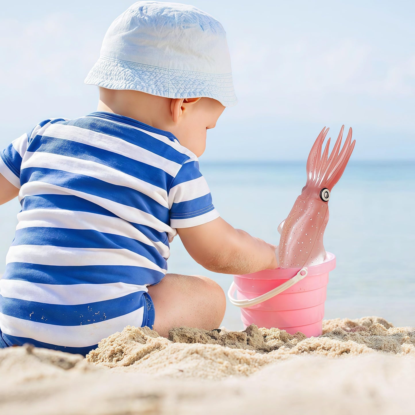 Gemini&Genius Squid Toy For Kids, Marine Bioluminescent Animal Cuttlefish Toy Sea Animal Action Figure Gift Great For Educational, Cake Topper, Swim, Bath Toy, Stocking Stuffer For Kids