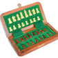 Stonkraft - 7'' X 7'' - Wooden Travel Folding Small Chess Game Board Set + Wooden Magnetic Crafted Pieces