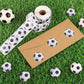 Durony 500 Pieces Soccer Stickers Self-Adhesive Sports Ball Sticker Labels Roll Soccer Theme Party Decor Envelope Gift Bag Seal
