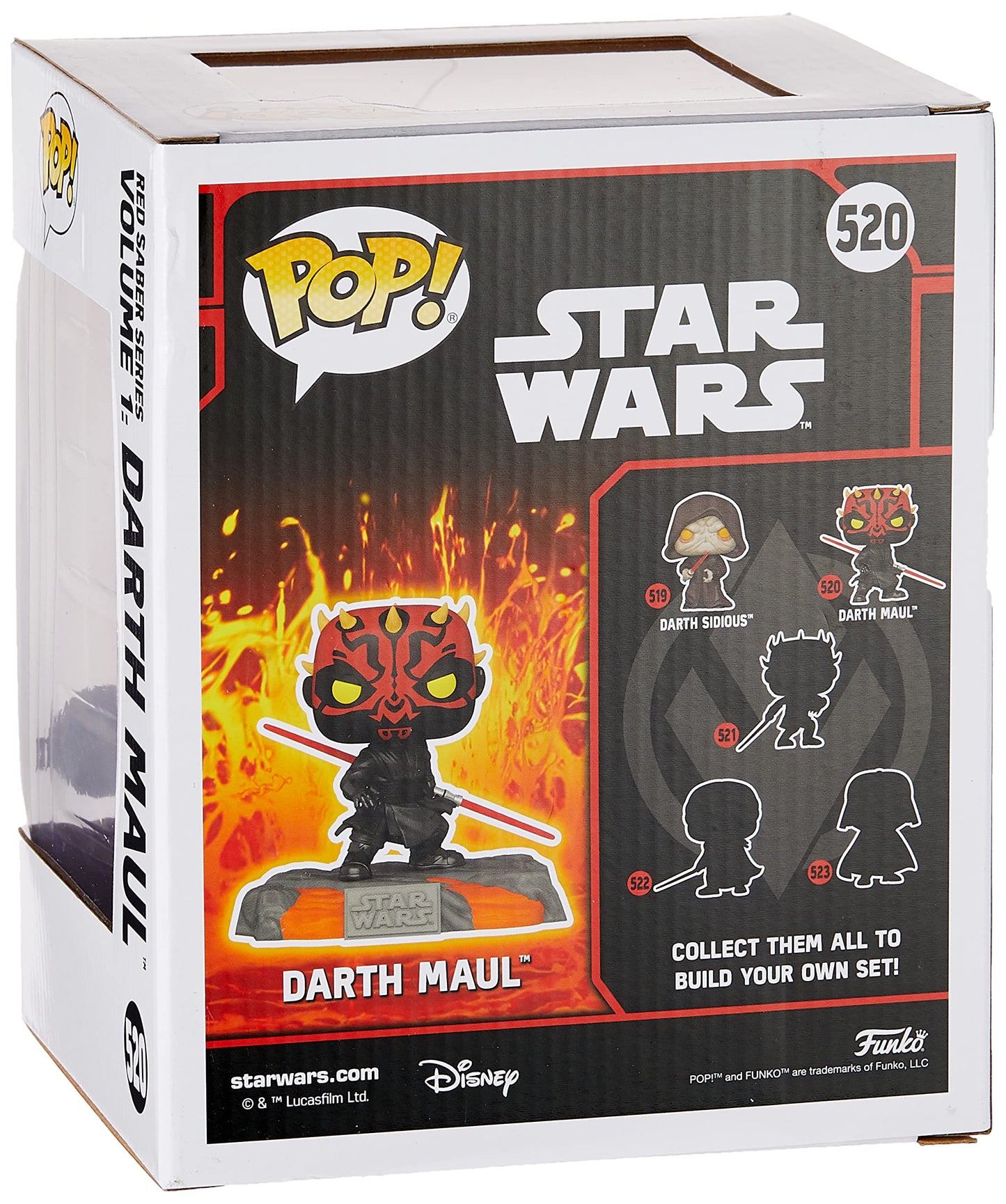 Funko Pop! Deluxe Star Wars Darth Maul Vinyl Figure - Glow in The Dark - Standard Size - Multicolor - Model 63294