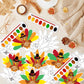 K1tpde Thanksgiving Crafts with Watercolor Paint - 24 Set DIY Watercolor Paint Bulk with Turkey Greeting Card Kit for Kids Schoo