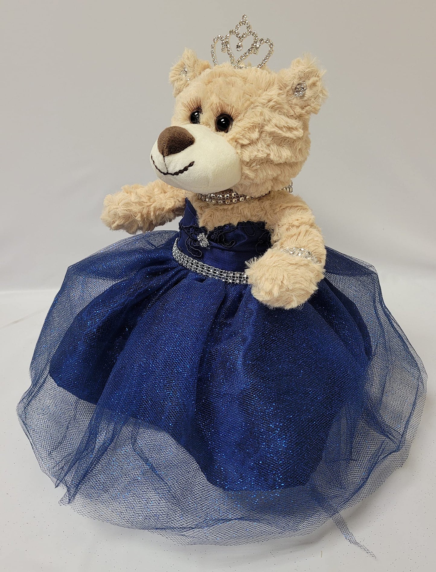 Kinnex Collections Since 1997 12'' Quince Anos Last Doll Teddy Bear With Dress (Centerpiece) ~ Arc09832-16 (Navy Blue)