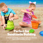 JOYIN 3 Packs Foldable Pail Bucket with Shovels & Mesh Bag, Collapsible Buckets Multi Purpose for Beach, Camping Gear, Beach Par