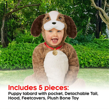 Morph - Puppy Dog Costume Toddler - Dog Costume For Toddler Boy/Girl - Toddler Dog Halloween Costumes - Puppy Toddler Costume - Baby Dog Halloween Costume - Puppy dog Toddler Costume (3-4 years)