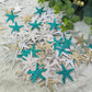 Mybbshower Glitter Paper Starfish Confetti for Birthday Party Table Scatter Beach Theme Party Wedding Decorations DIY Crafts Pac