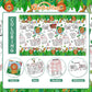 Gatherfun 2 Pack Safari Jungle Theme Kids Coloring Paper Tablecloth, Interactive Activity Table Cover For Boys Birthday Party, S