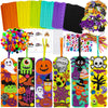 Winlyn 36 Sets Halloween Craft Kits Halloween Crafts Fall Kids Crafts DIY Halloween Bookmarks Art Sets Pumpkin Jack-O-Lantern B
