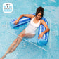 Big Joe Shaka Sling XL Pool Float, Ripple Blue, Doubled-Sided Mesh, Quick Draining Fabric, No Inflation Needed