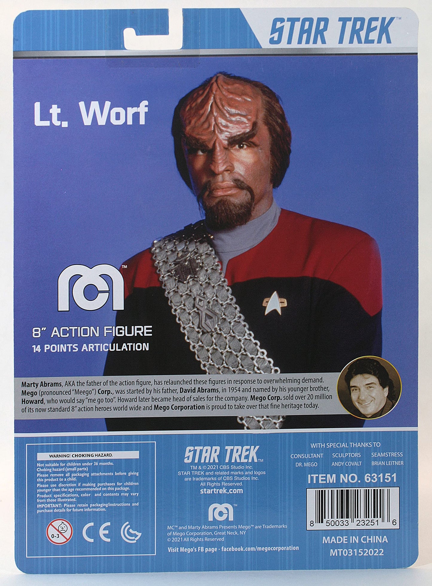 Mego Corporation Star Trek: Deep Space Nine – Lt. Worf 8-Inch Action Figure