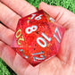 Mini Planet 50mm Chonk D20 Liquid Core Role Playing Table Games DND Polyhedral RPG MTG Dice Raspberry