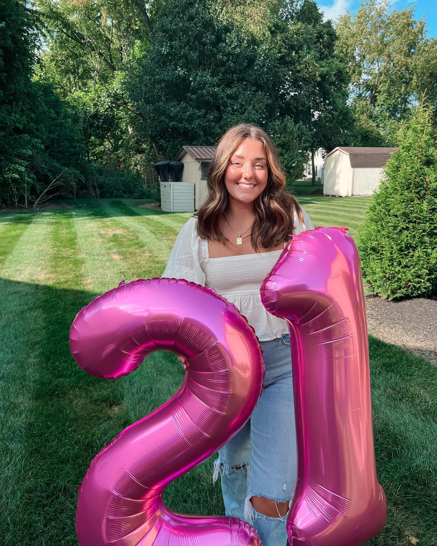IWERP 40 Inch Pink Number 1 Balloon - Mylar Foil Birthday Decoration for First Birthday Party Girls