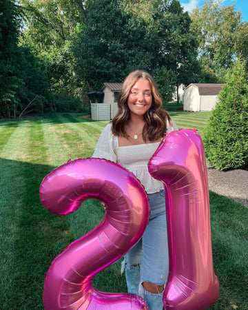 Pink Number 6 Balloon 40 Inch, 6 Balloon Number, 6Th Birthday Decorations, Pink Party Supplies For Boys Girls