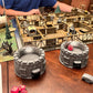 Munnygrubbers - Castle Dice Popper V2 - Dice Jail - For Ttrpg & Board Games - (Random 7Pcs D20 Dice Set Included) - Dice Roller - Dice Tower - Dice Holder - Dungeons And Dragons - Dnd - (Marble)