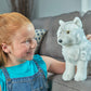 WILD REPUBLIC Arctic Wolf Plush Stuffed Animal, 12" Cuddlekins, Multi Polyester Toy for Kids