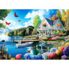 300 Pieces Puzzles For Adults | Lake House Jigsaw Puzzles | Large 300 Piece Puzzle For Children Adults Seniors | Sturdy,Safe | E