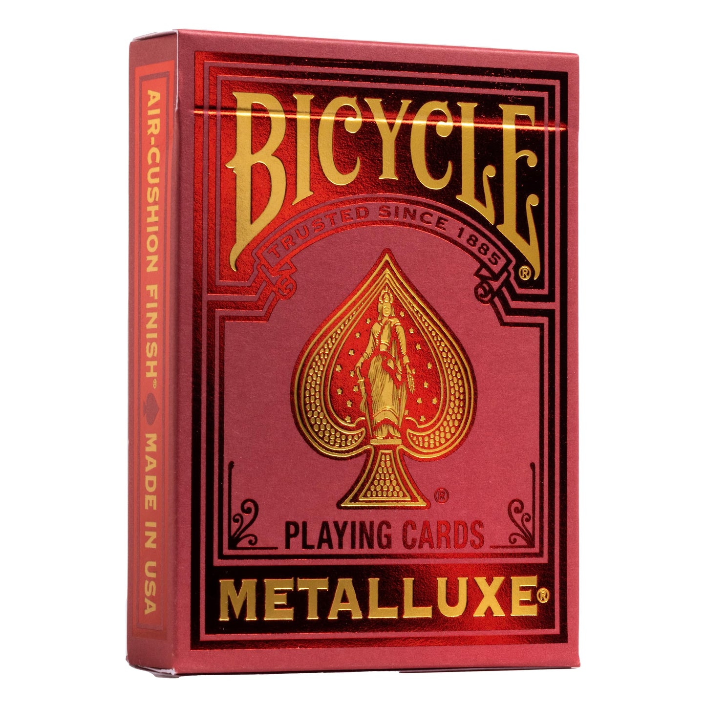 Bicycle Metalluxe Red Playing Cards - enhanced Metal Foil Finish - game-style Size
