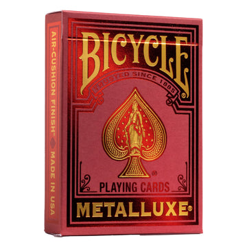 Bicycle Metalluxe Red Playing Cards - enhanced Metal Foil Finish - game-style Size