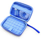 CASEMATIX Blue Travel Case for Hair Jewel Kits and Nail Glam Accessories - CASE ONLY for Diamond Applicator Set and Hair Gems