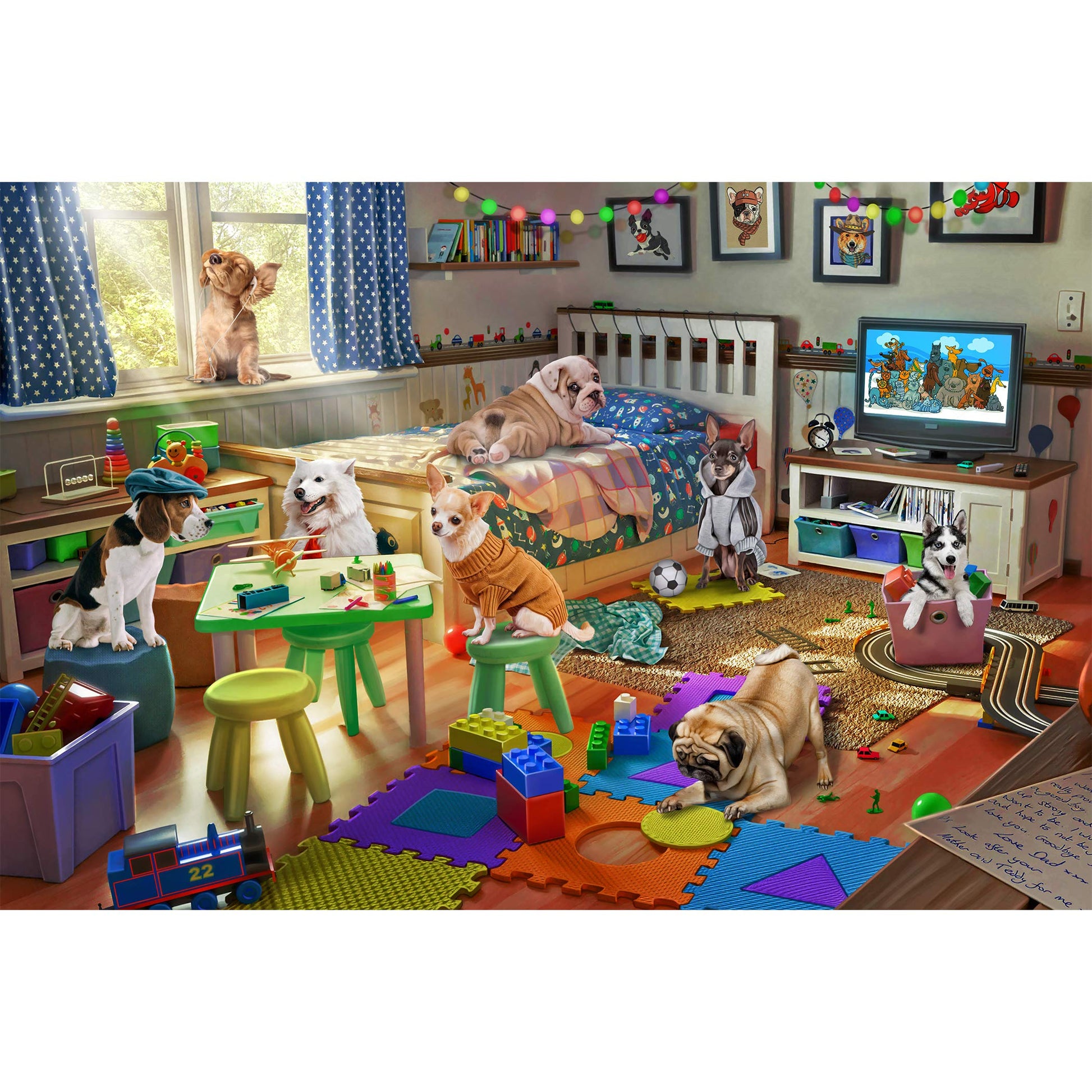 Lavievert 1000 Piece Jigsaw Puzzle Game For Adults And Kids - Naughty Doggies