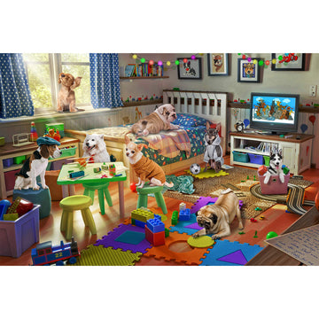 Lavievert 1000 Piece Jigsaw Puzzle Game For Adults And Kids - Naughty Doggies