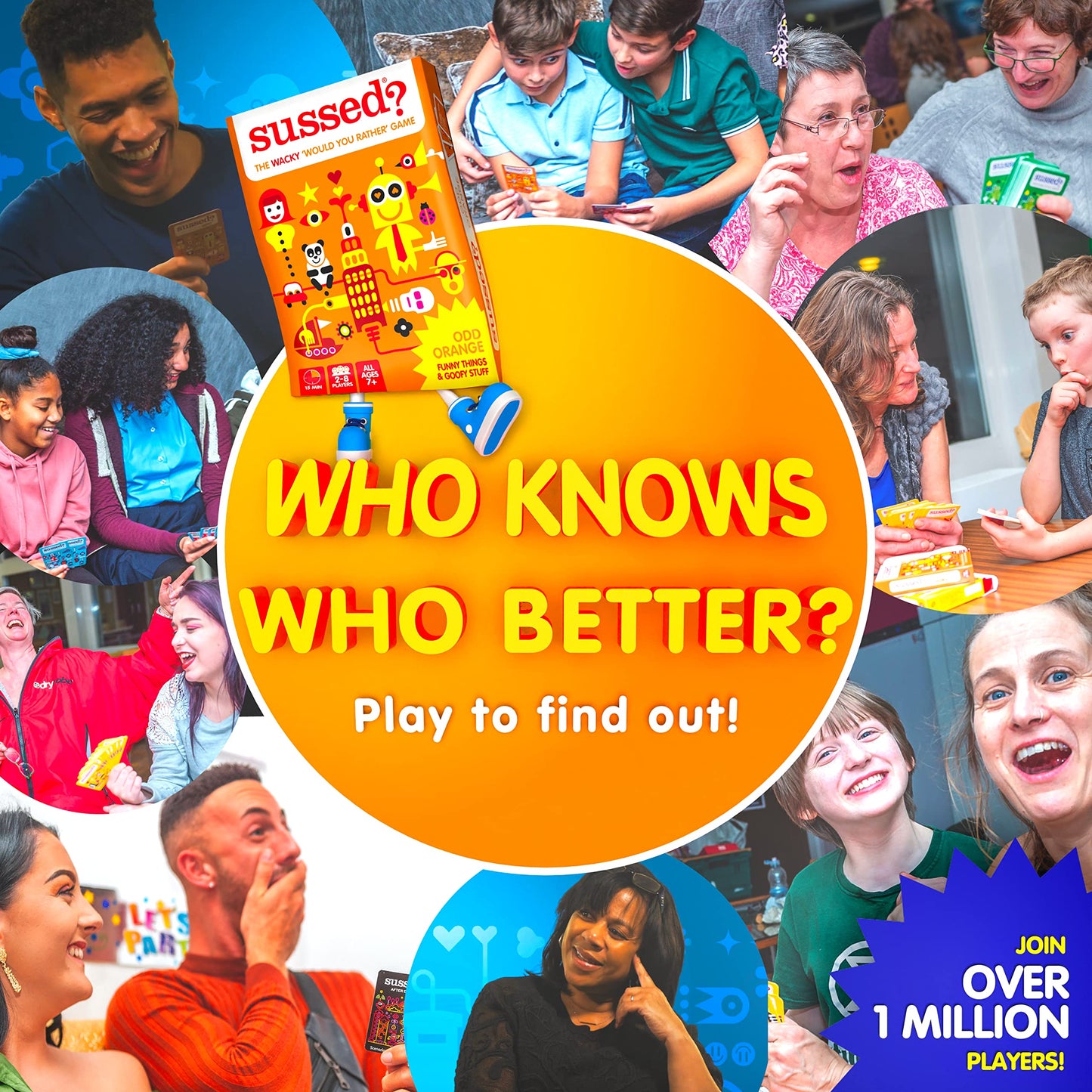 SUSSED Wacky Would You Rather Card Game | Travel-Friendly | Ages 7+ | Orange Deck | All Sorts Vol.2