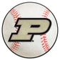 FANMATS 16829 Purdue Boilermakers Baseball Shaped Accent Rug - 27in. Diameter - P Primary Logo