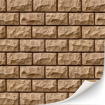 3 Sheets Self-Adhesive Wall Cladding For Dollhouse 1:12 Scale (Historical Sandstone)