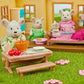Lil Woodzeez Li'L Woodzeez Bedroom & Dining Playset With 2 Characters – Dollhouse Furniture Set – Toy Bedroom & Kitchen Playset – Animal Figurines – Kids 3 Years +