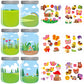 Cy2Side 12Pcs Summer Bugs Stickers Scene For Kids, Make A Bug Jar Sticker Scene With Butterfly Bee Ladybug Flower, Make Your Own Insect Stickers With Jar Scene, Diy Summer Party Games Class Activities