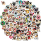 100 Pack Cute Pug Dog Stickers For Water Bottle Car Laptop, Waterproof Aesthetic Trendy Sticker, Great Gift For Pug Lover Kids T