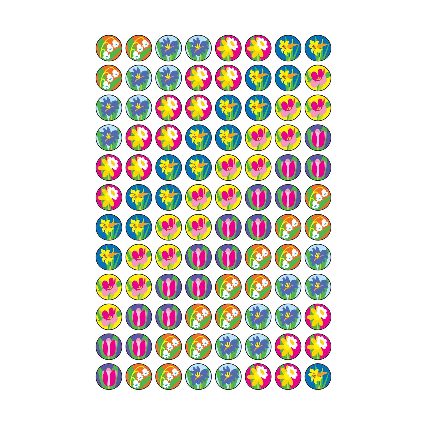 Trend Enterprises Inc. Superspots Stickers Spring Flowers