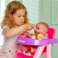 JC Toys 14" Lots to Love Babies Doll with Pink High Chair - Posable, Waterproof, Ages 2+, Model 16148