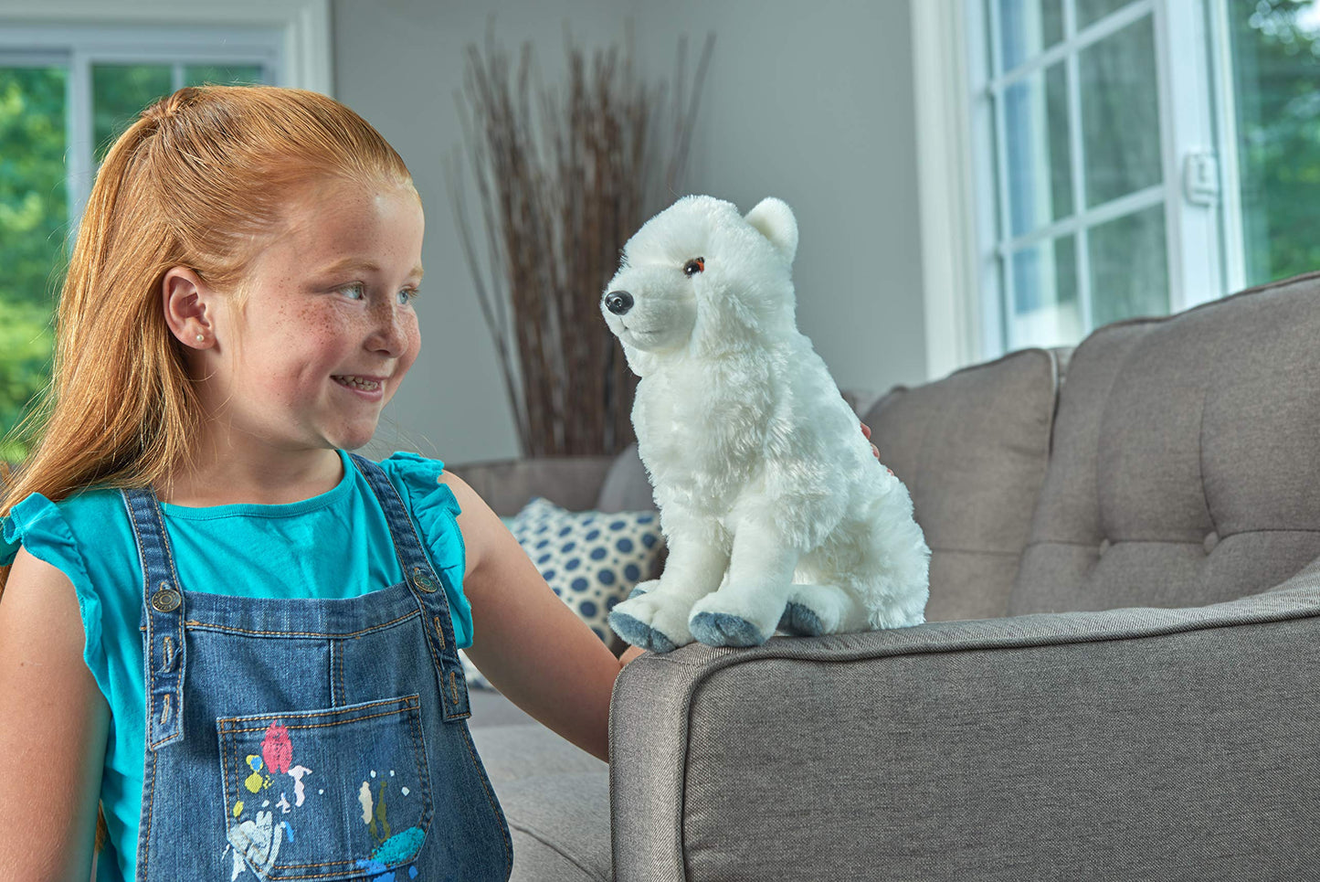 WILD REPUBLIC Arctic Wolf Plush Stuffed Animal, 12" Cuddlekins, Multi Polyester Toy for Kids