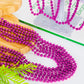 120PCS Mardi Gras Beads, 33 IN Bead Necklace, Rosered Mardi Gras Accessories, Party Costume Beads Parade Throws Bulk for Christm
