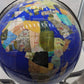 Unique Art 21-Inch Tall Blue Lapis Ocean Table Top Gemstone World Globe With Silver Tripod And Separated State Stones