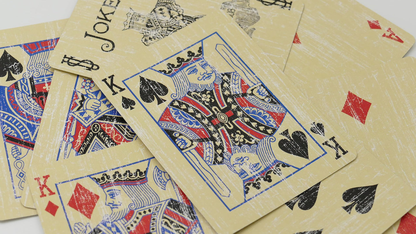 Magic Makers Faded Rider Back Red Bicycle Deck - Limited Edition