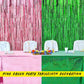 LOYIM 2 Pcs Witch Holographic Tablecloth for Party Pink and Green 54 x 108 Witch Princess Theme Decorations Iridescent Metallic