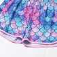 Matching Girls&Doll Pajamas Blue Mermaid Pjs Sets 18-Inch Dolls Night Shirts,Size 8 9