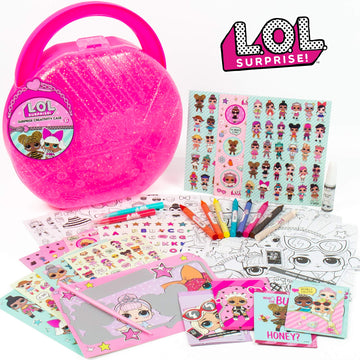 L.O.L. Surprise! Creativity Case By Horizon Group Usa,Create, Play & Store,Diy Activity Case Including Paper Dolls,Coloring Pages,Makers,Crayons,Glitter Glue,Scratch Art,Stickers & More.Hot Pink
