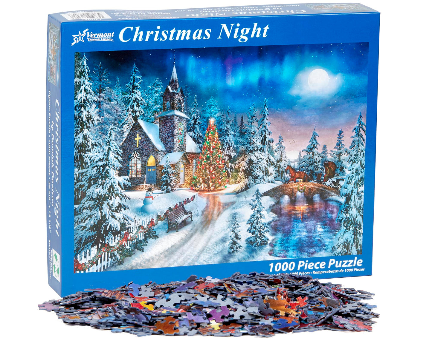 Vermont Christmas Company Christmas Night Jigsaw Puzzle 1000 Piece