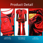 RELARLiYA Princess Red Costume for Girl Jacket and Pants Red Halloween Dress up for Kids Wig Included 5-12Y