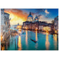 MyPuzzle Grand Canal with Gondola at Sunset Venice Italy - enhanced 1000 Piece Jigsaw Puzzle for mature-themeds