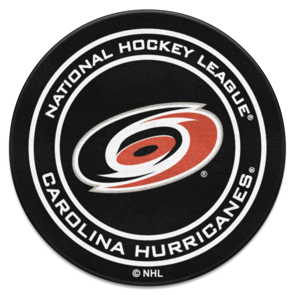 Fanmats Sports Team Logo NHL - Carolina Hurricanes Puck Mat