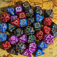 Poludie 5 Sets/35Pcs Dnd Dice Set Dragon Pattern Polyhedral Die With Leather Bag D&D Dice Set For Dungeons And Dragons Rpg Table