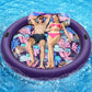 Inflatable Pool Float Mat, Oksuwater 73'' X 73'' Pool Floats Adult Size With Removable Pillow, Cooling Floaties Bed With Grab Ha