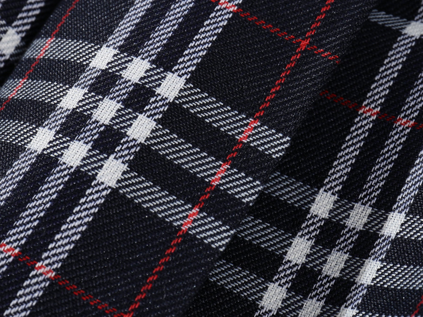 Girl'S School Uniform Plaid Pleated Costumes Skirts (M, Dark Blue Mixed White)