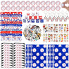 295 Pieces Baseball Party Favors Supplies Set Bulk Mini Baseballs Slap Bracelet Tattoo Sticker Keychain Adjustable Bracelet Good